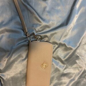 Stylish Tan Leather Wallet with Strap